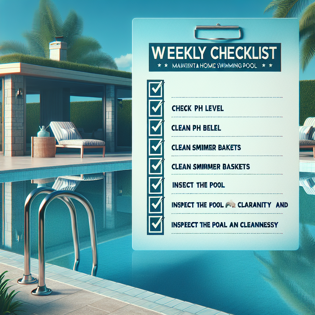 checklist semanal para piscina doméstica